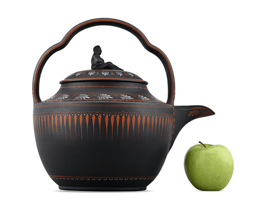 Wedgwood Black Basalt and Encaustic Enamel Rum Kettle