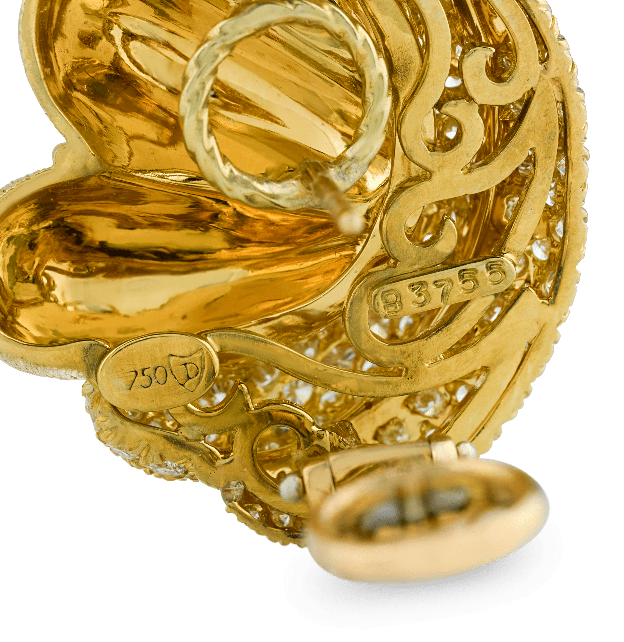 Henry Dunay Gold and Diamond Earrings