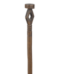Carved Diamond Folk Art Cane