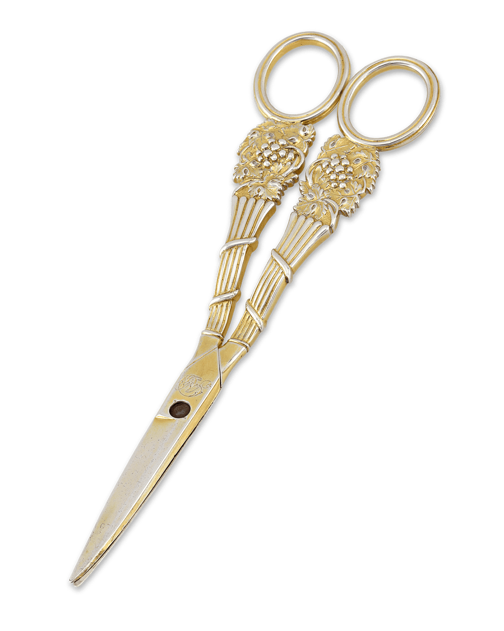 Two Pairs of Regency-Period Silver-Gilt Grape Shears