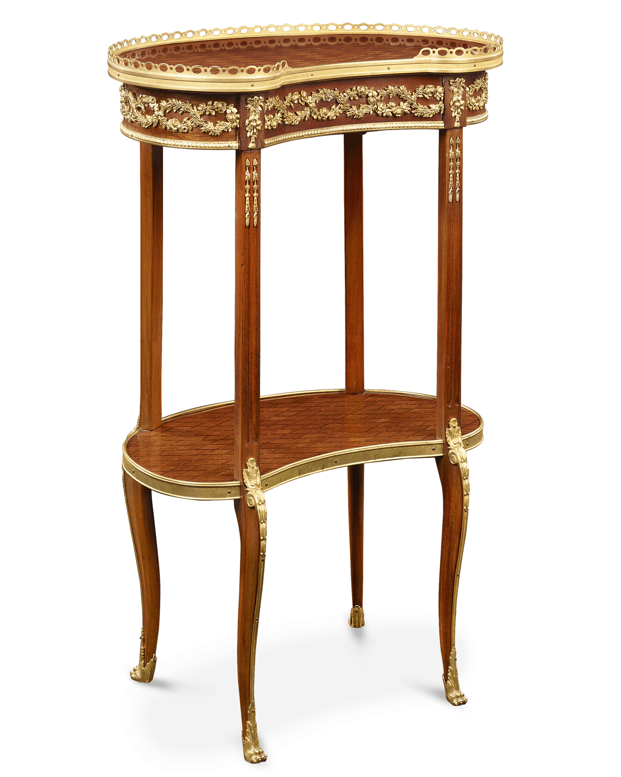 Louis XVI-Style Parquetry Side Table