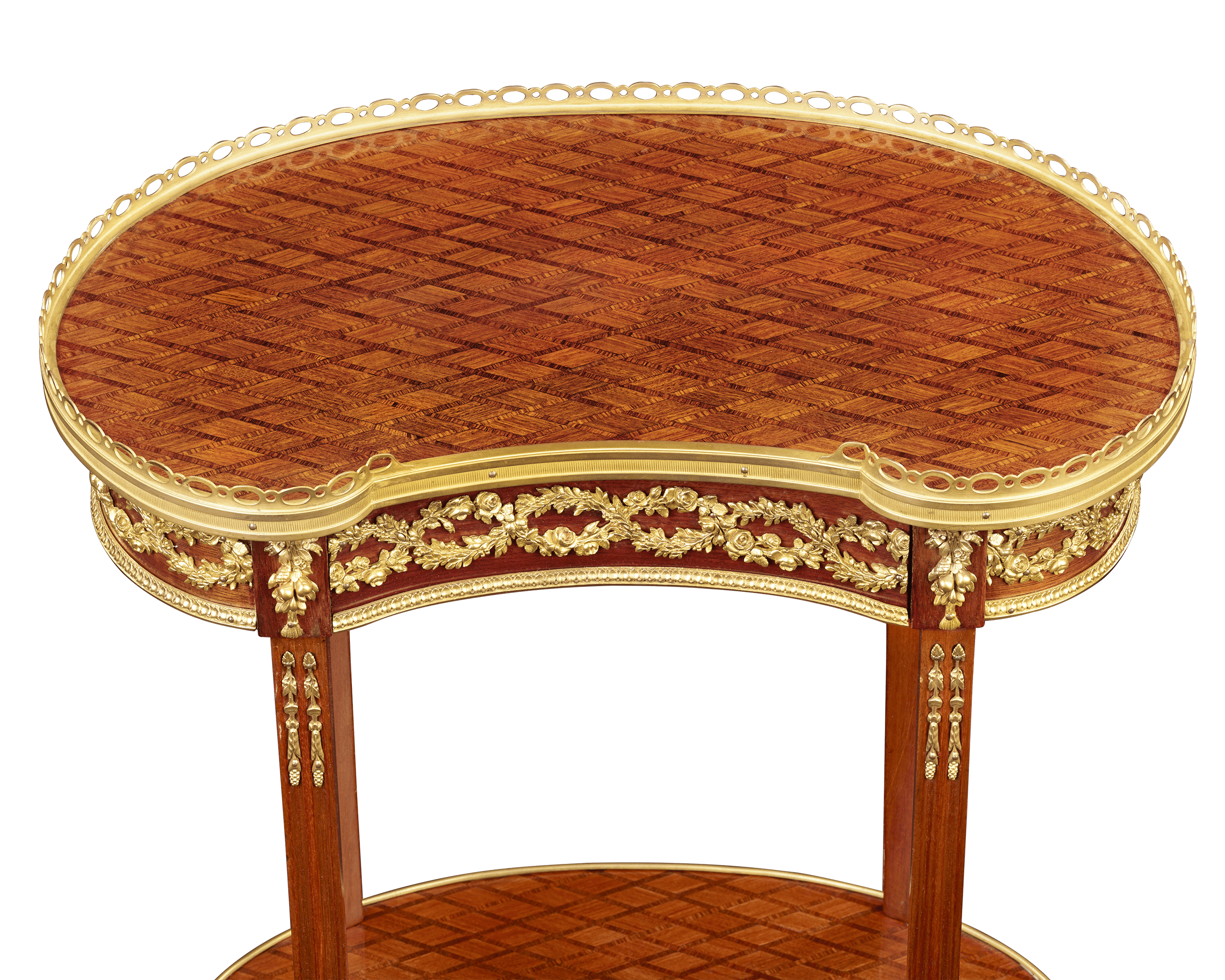 Louis XVI-Style Parquetry Side Table