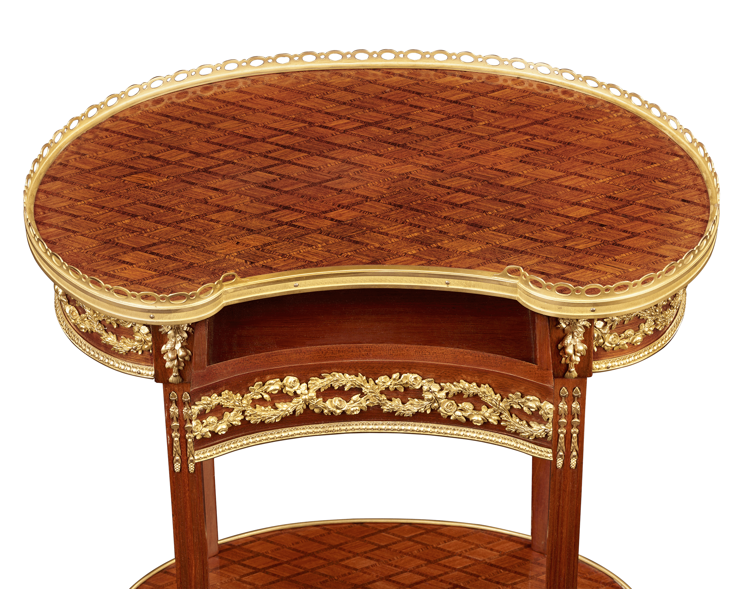 Louis XVI-Style Parquetry Side Table