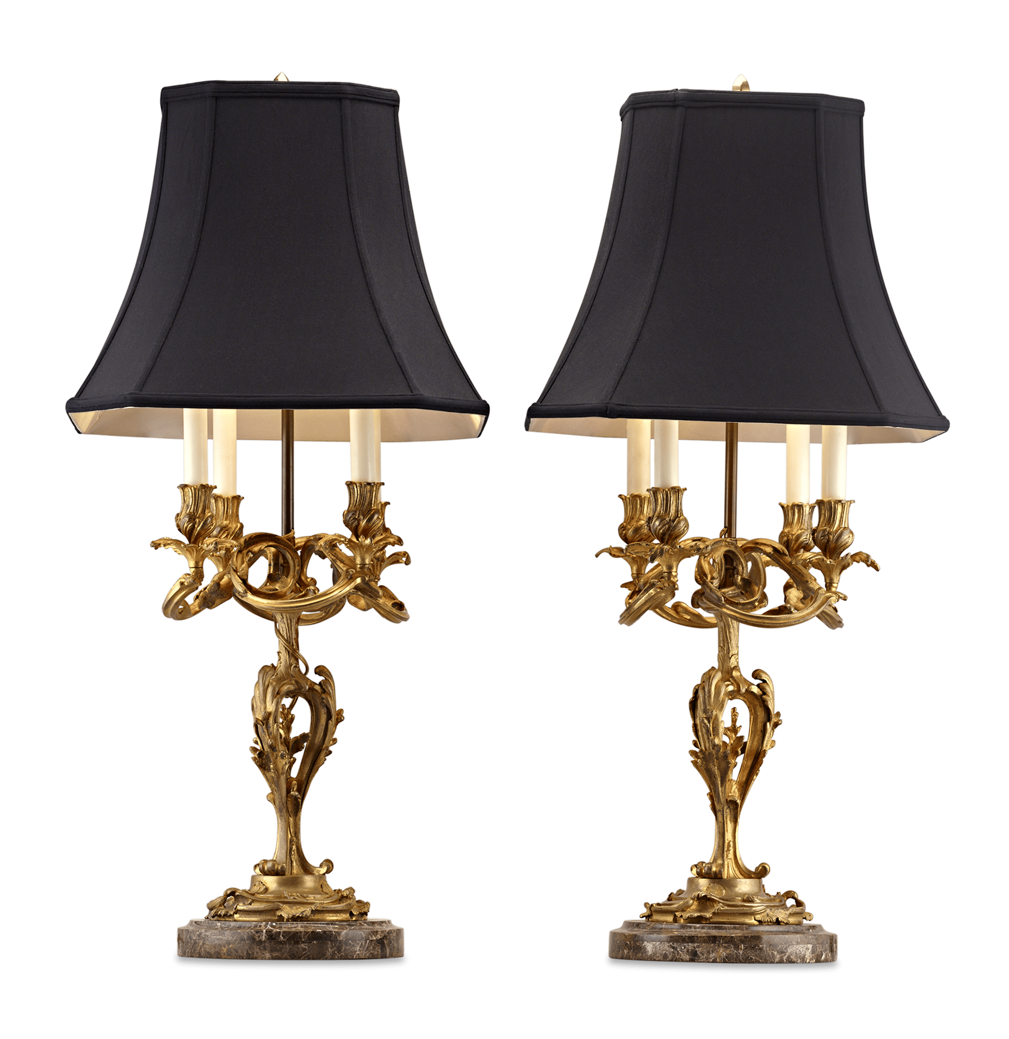 Pair of French Candelabra-Form Lamps