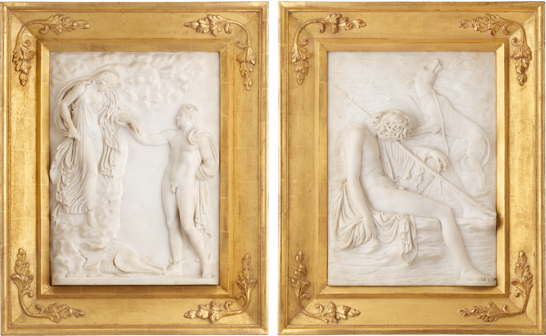 Italian Mythological Marble Plaques
