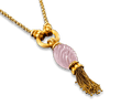 Henry Dunay Rose Quartz Tassel Necklace