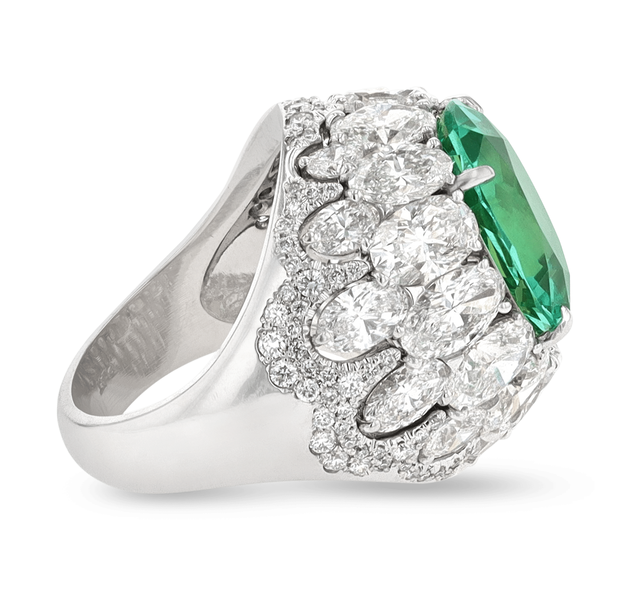 Untreated Colombian Emerald Ring, 6.61 Carats