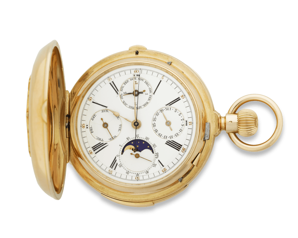 Perpetual Calendar Chronograph Pocket Watch by Redard & Co.