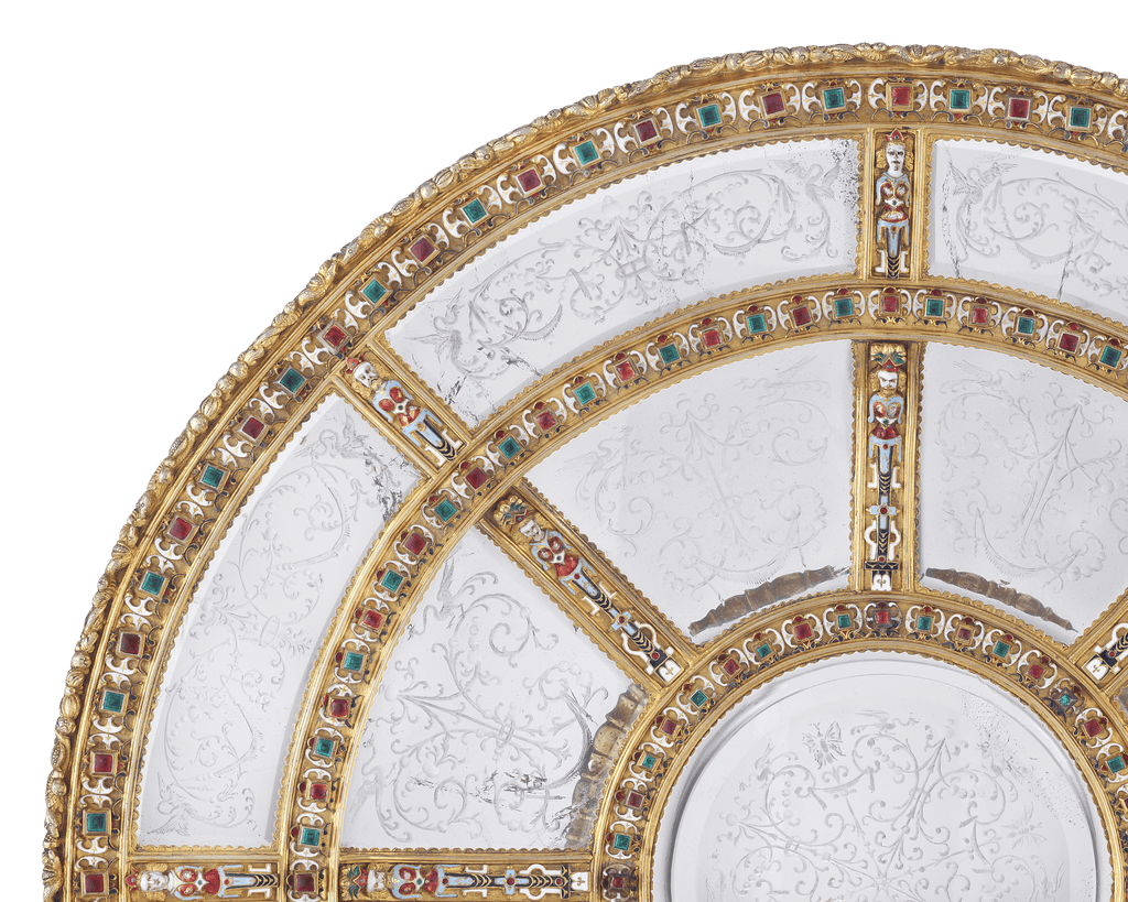 Viennese Silver Gilt Rock Crystal Charger