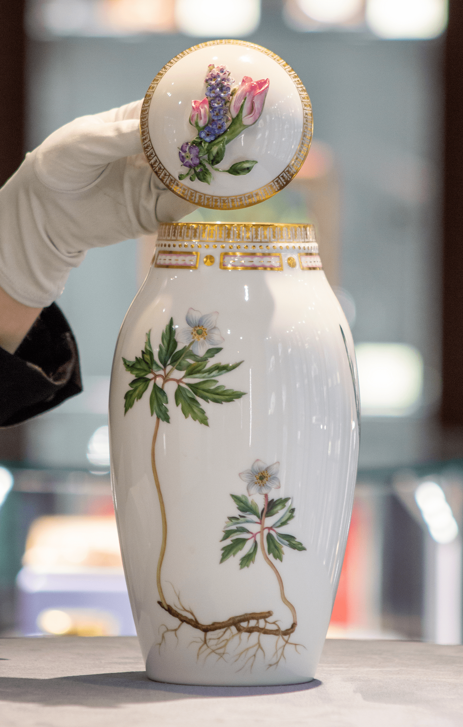 Flora Danica Lidded Ginger Jar by Royal Copenhagen