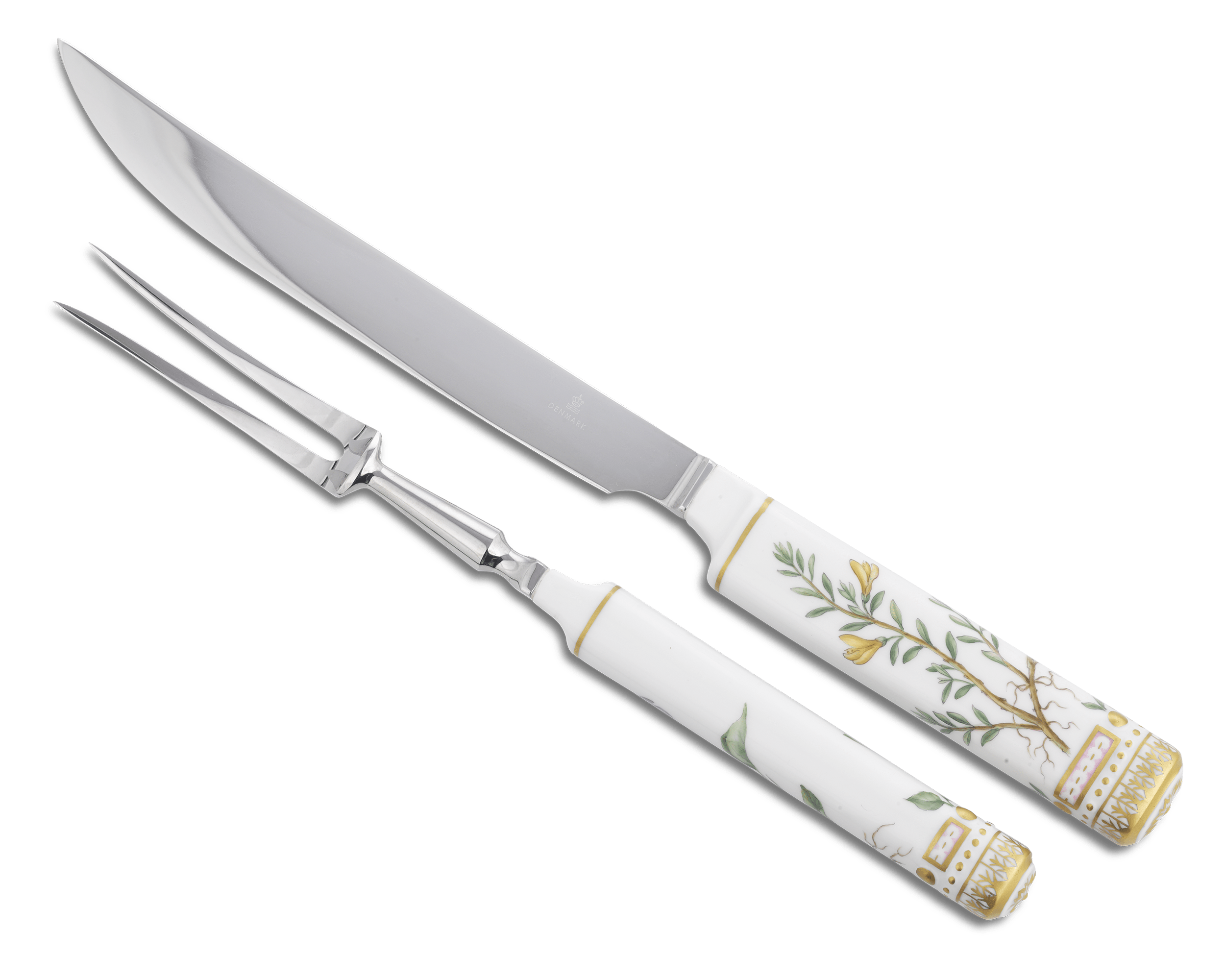 Flora Danica Carving Fork and Knife by Royal Copenhagen