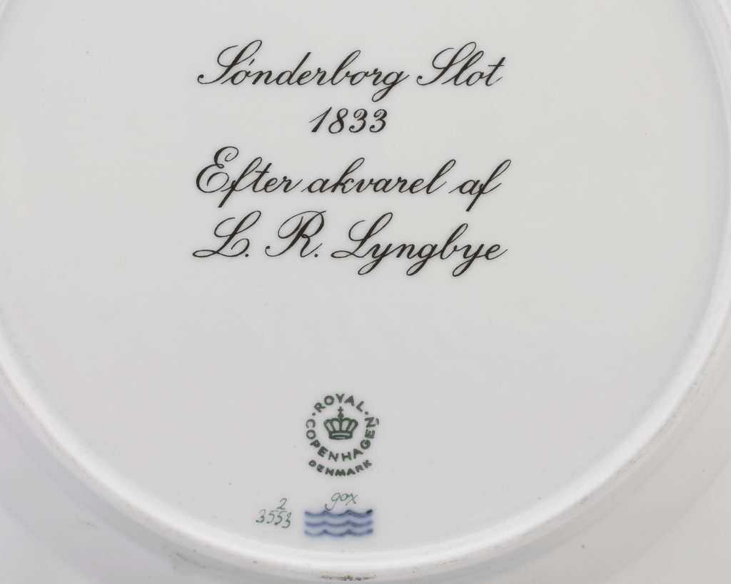 Sonderborg Castle Porcelain Plate by Royal Copenhagen