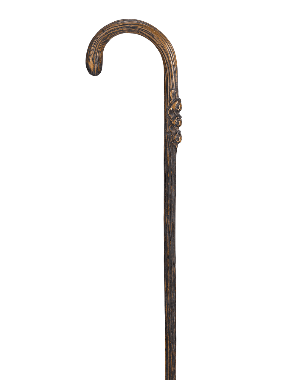 Carved French Bulldog Cane