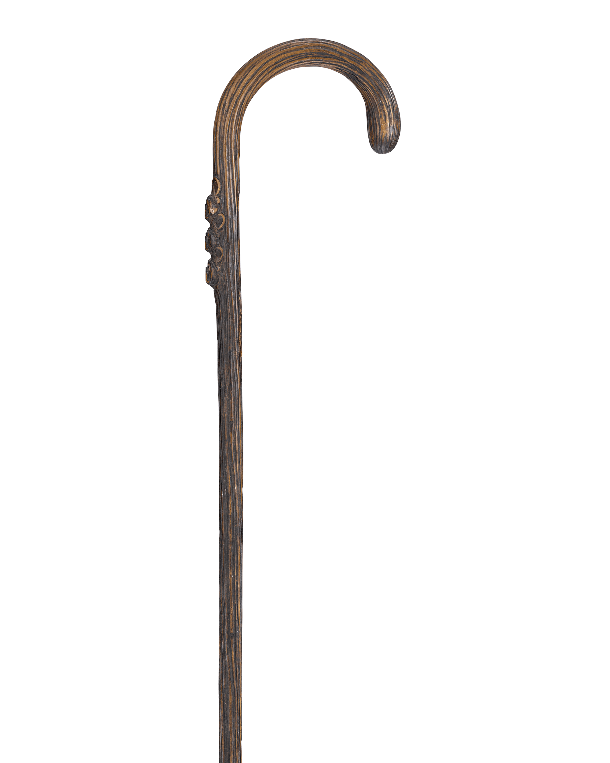 Carved French Bulldog Cane