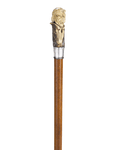 Carved Antler Folk Art Cane