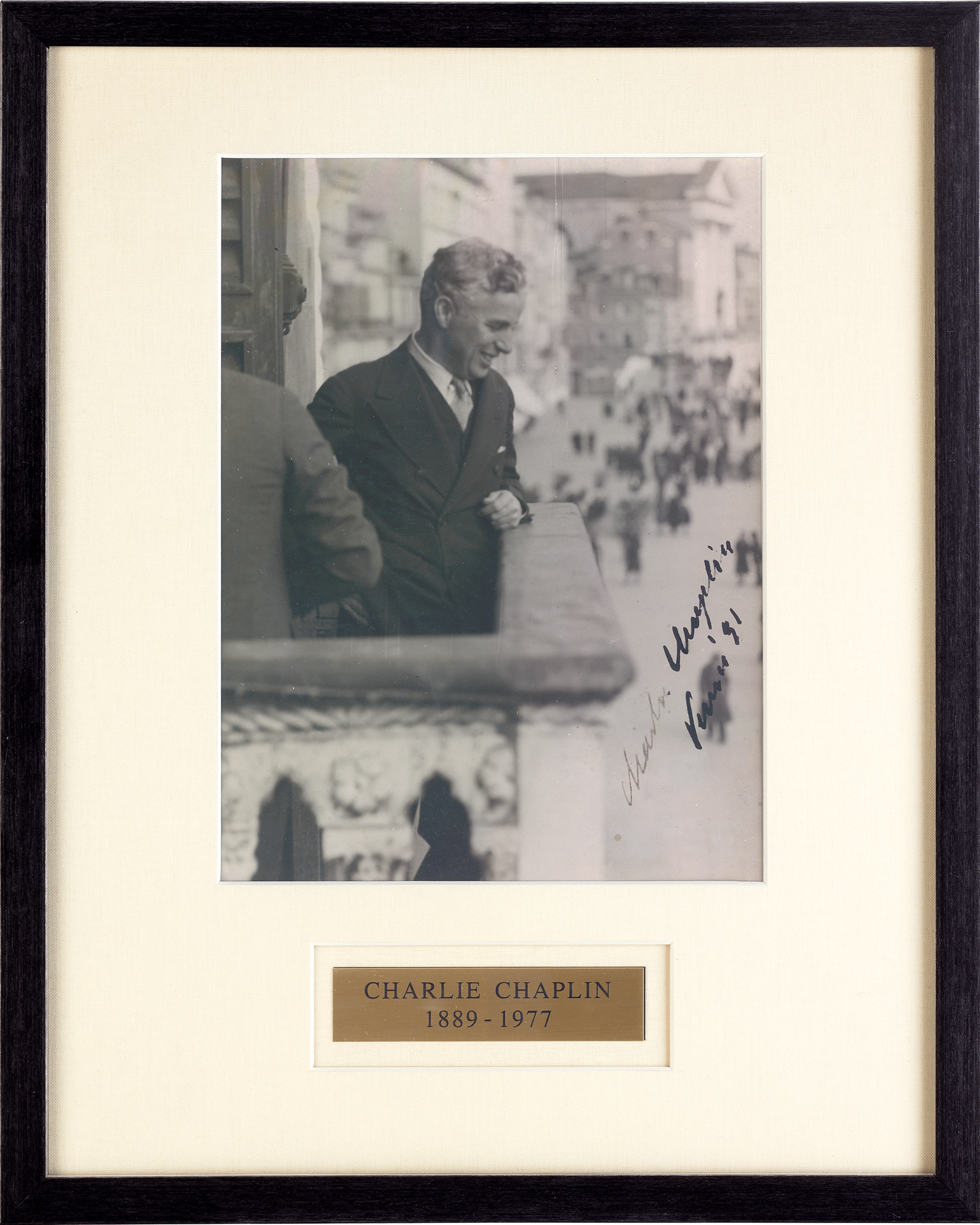 Charlie Chaplin Autographed Photo