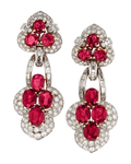 Ruby Drop Earrings, 20.00 Carats