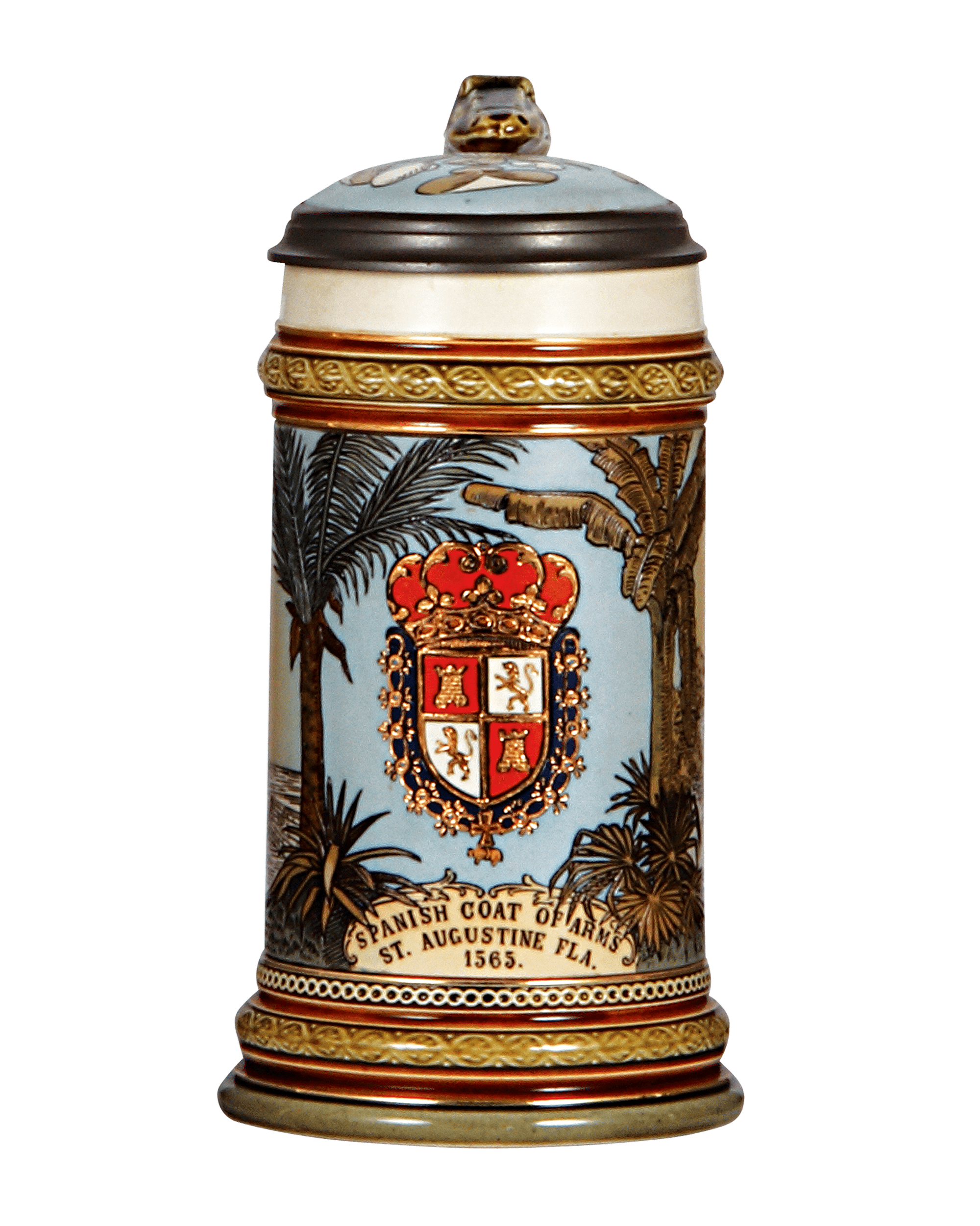 St. Augustine Mettlach Beer Stein