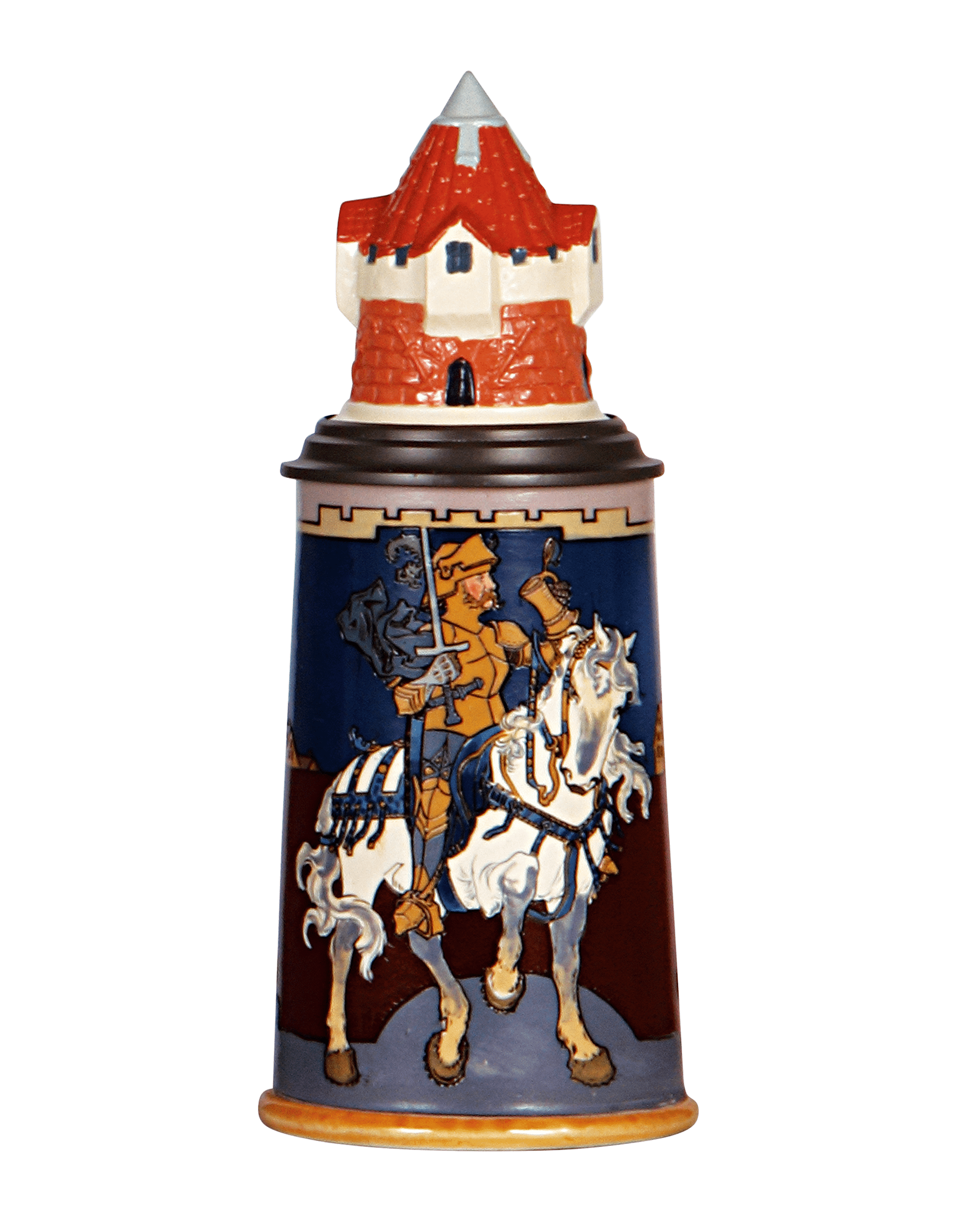 Medieval Knight Mettlach Beer Stein