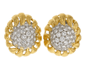 David Webb Pavé Diamond Earrings, 5.50 Carats