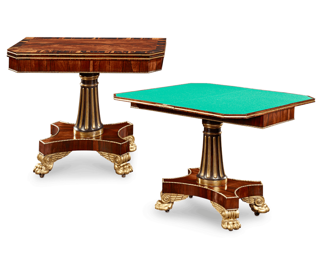 Regency Rosewood Card Tables
