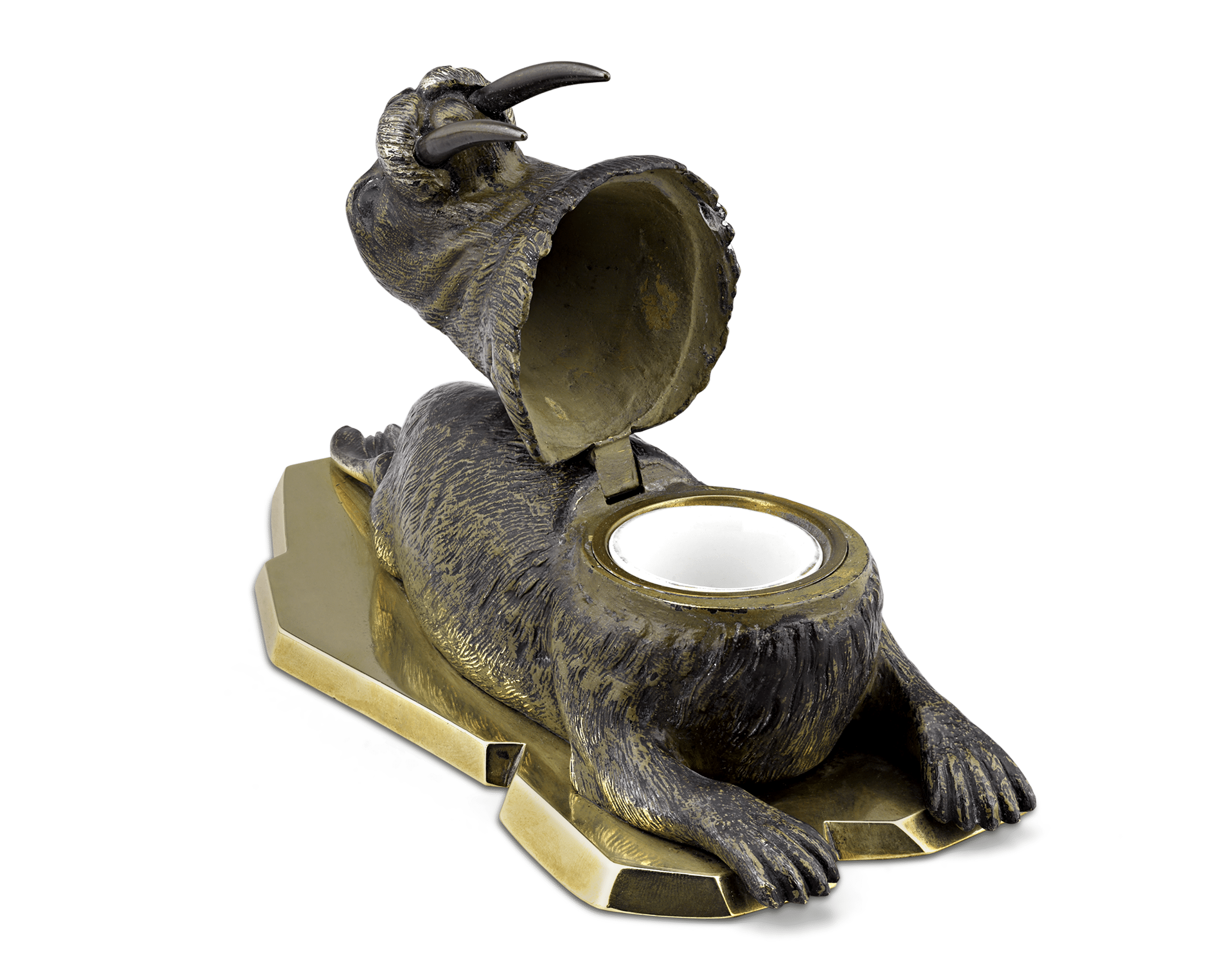 Vienna Bronze Walrus Inkwell