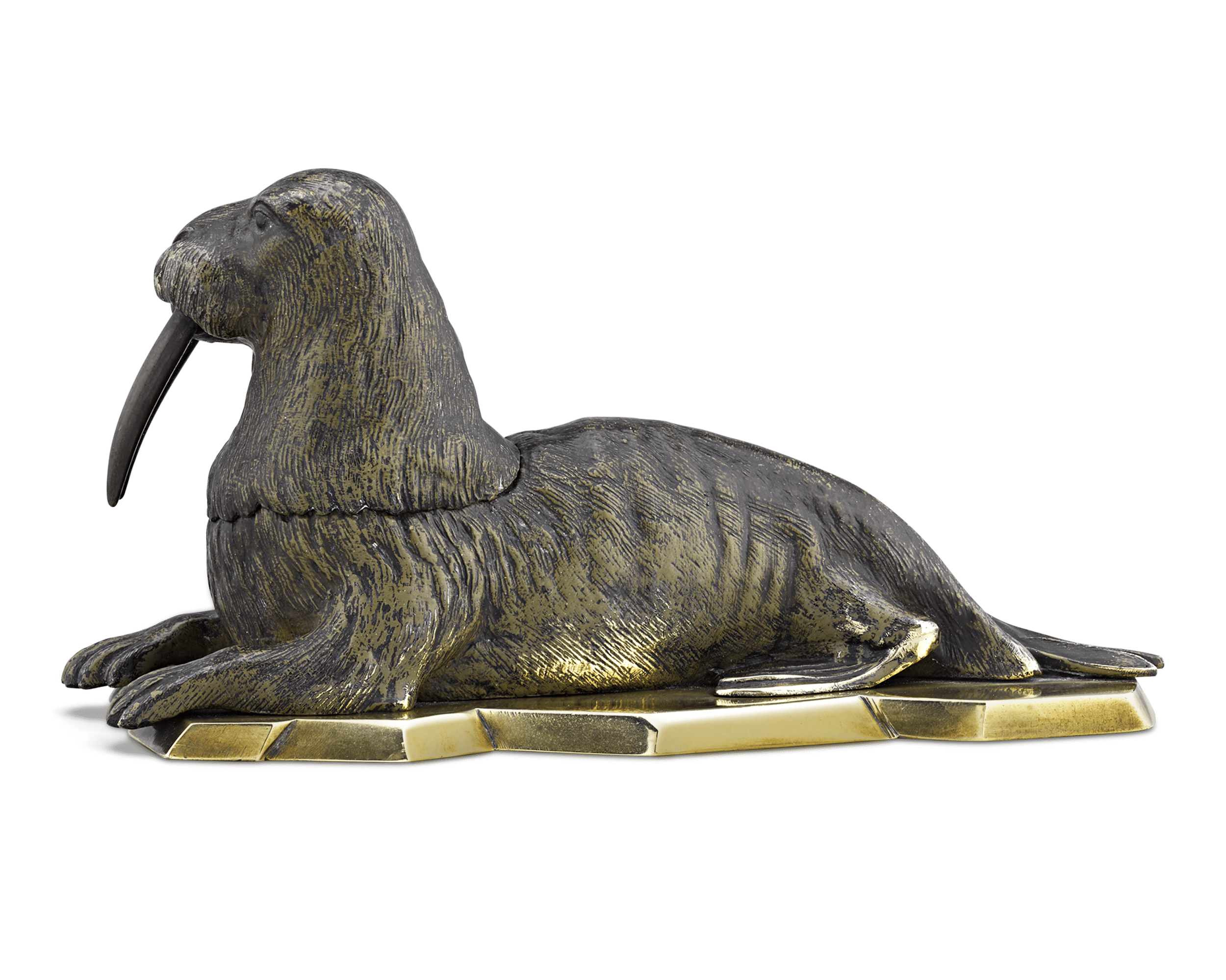 Vienna Bronze Walrus Inkwell