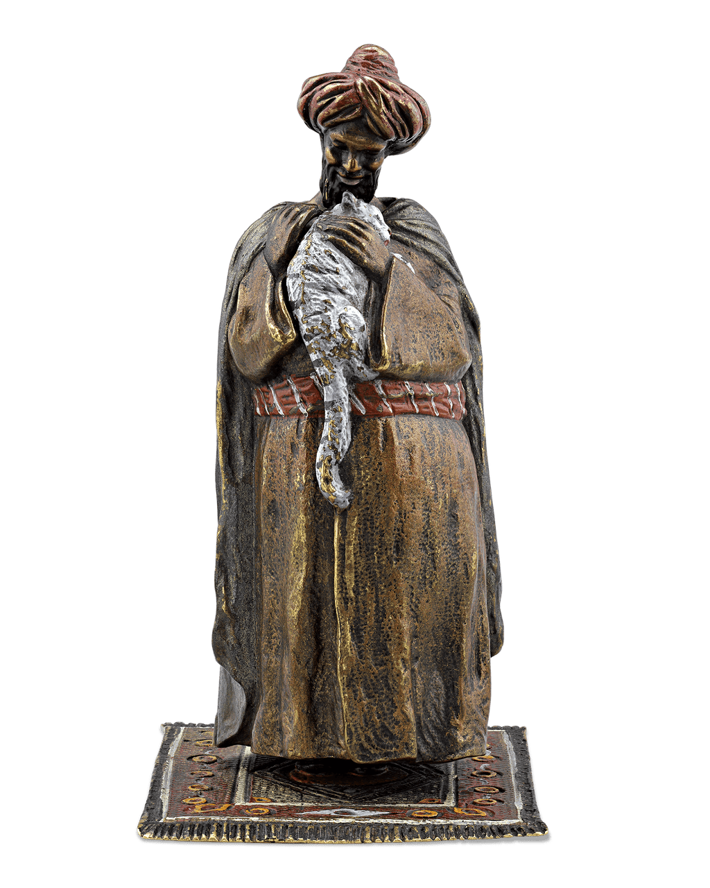 Erotic Bedouin Bronze by Franz Bergmann