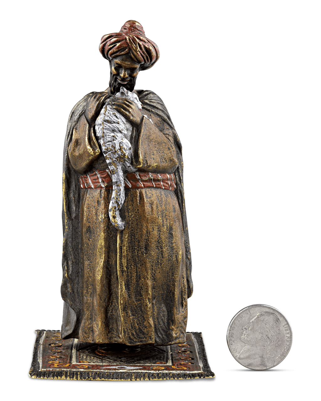 Erotic Bedouin Bronze by Franz Bergmann