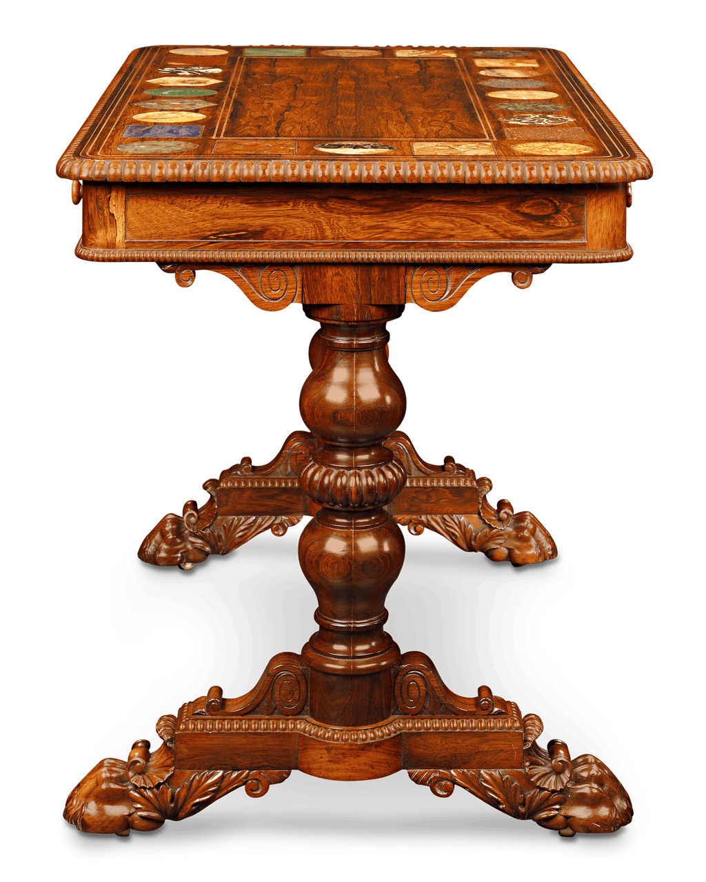 Hardstone and Rosewood Centre Table Attributed To Gillows
