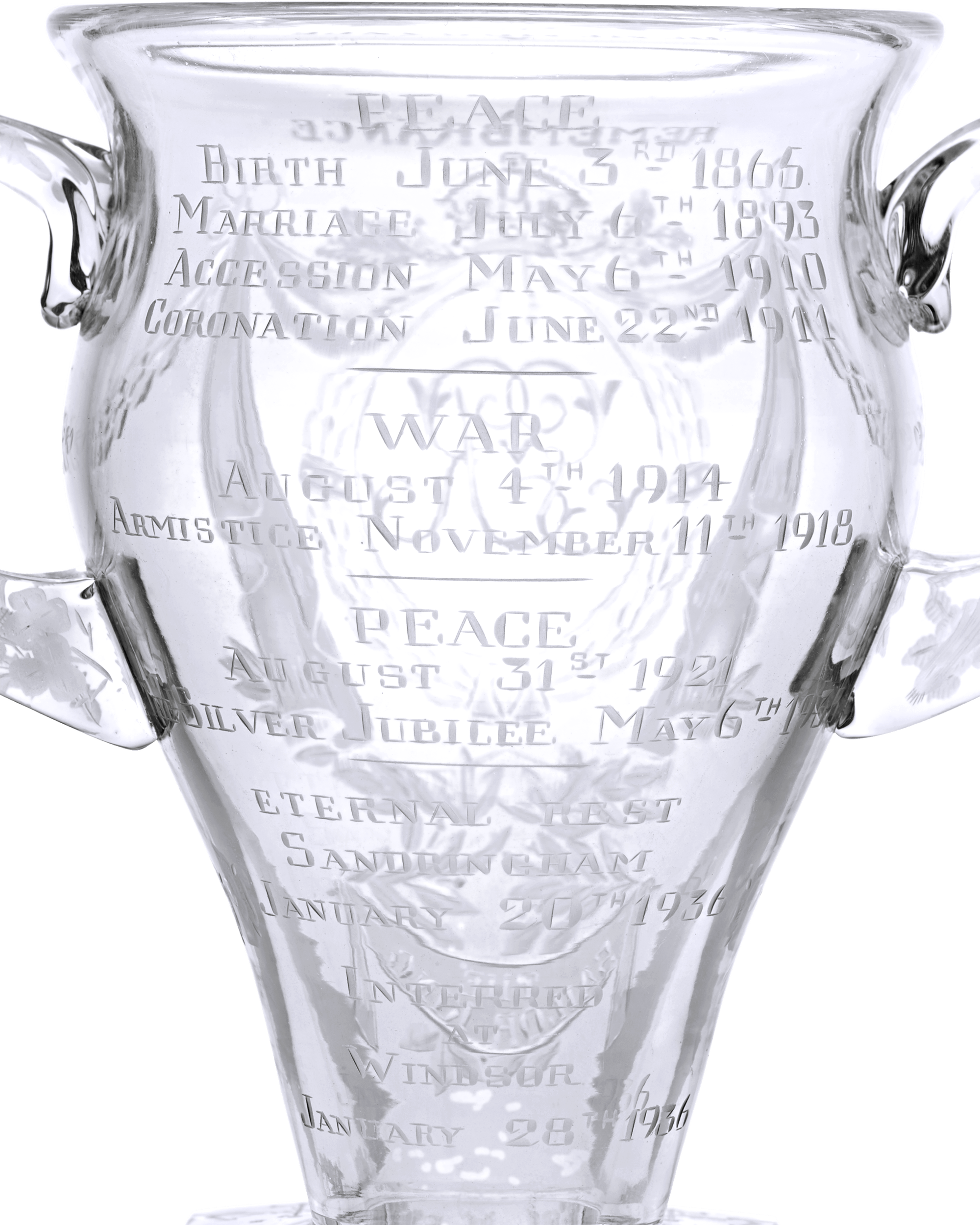 King George V Remembrance Vase