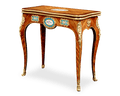 Louis XVI-Style Porcelain-Mounted Card Table