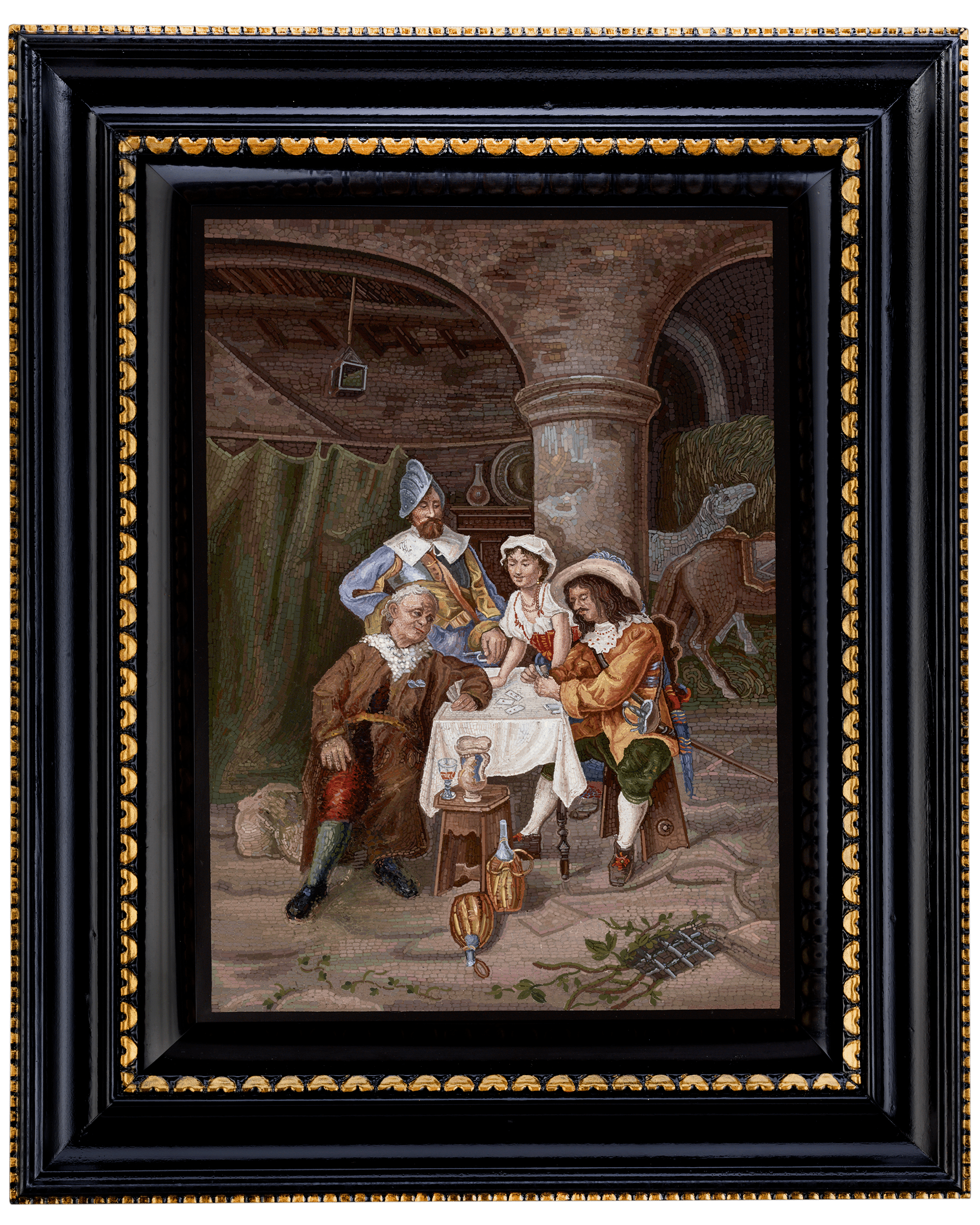 Italian Micromosaic of Gamblers