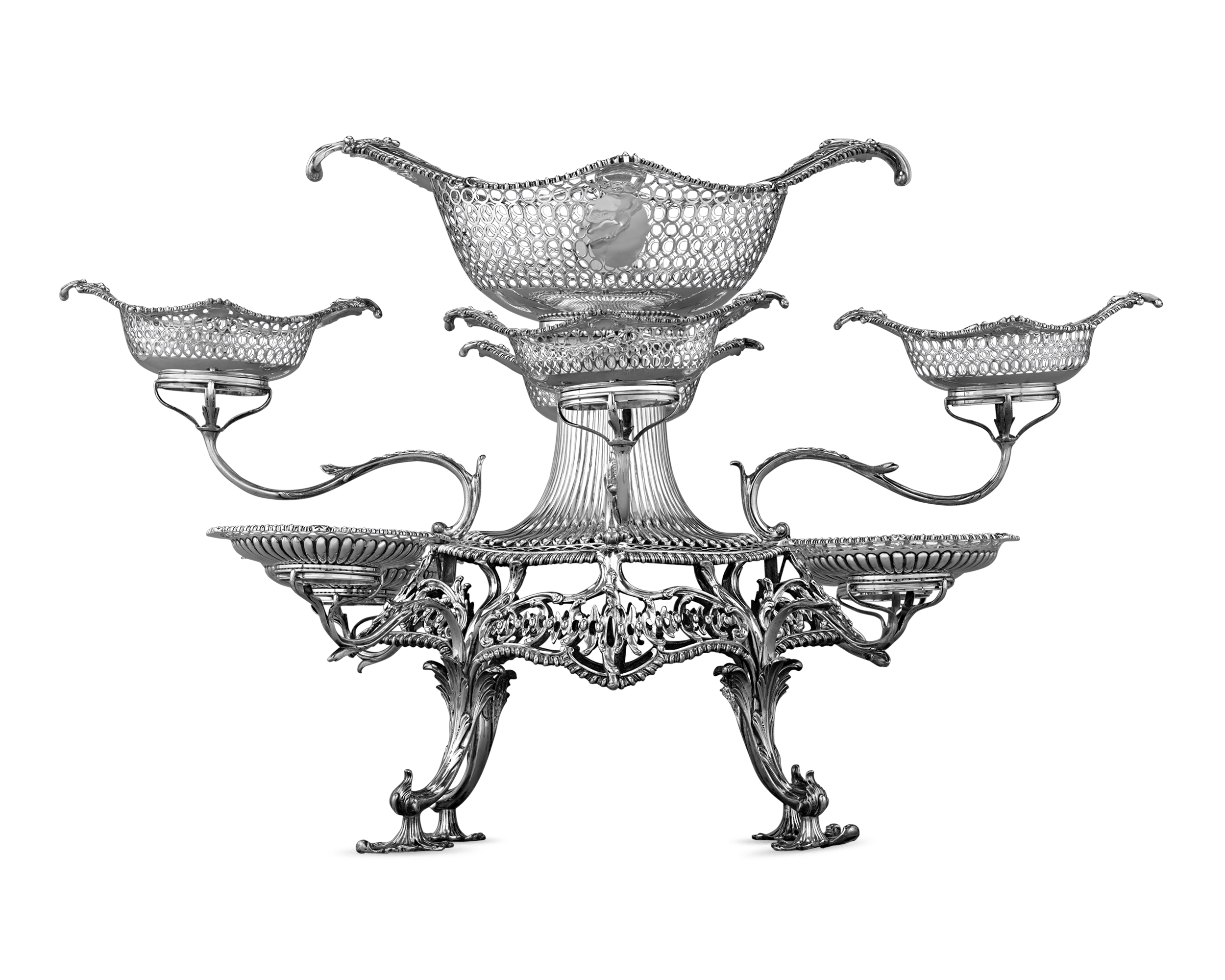 George III Silver Epergne by Thomas Pitts