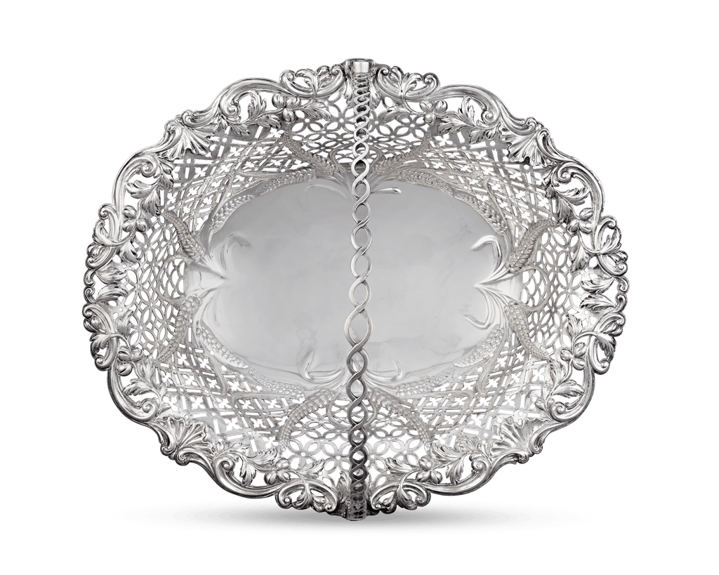 George III Silver Cake Basket by William Plummer