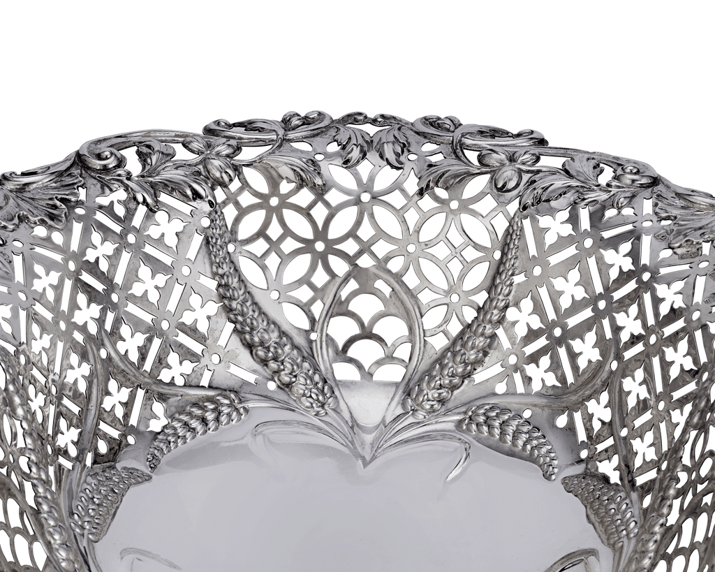 George III Silver Cake Basket by William Plummer