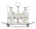 Silver and Cut Glass Cruet Set by Paul Storr
