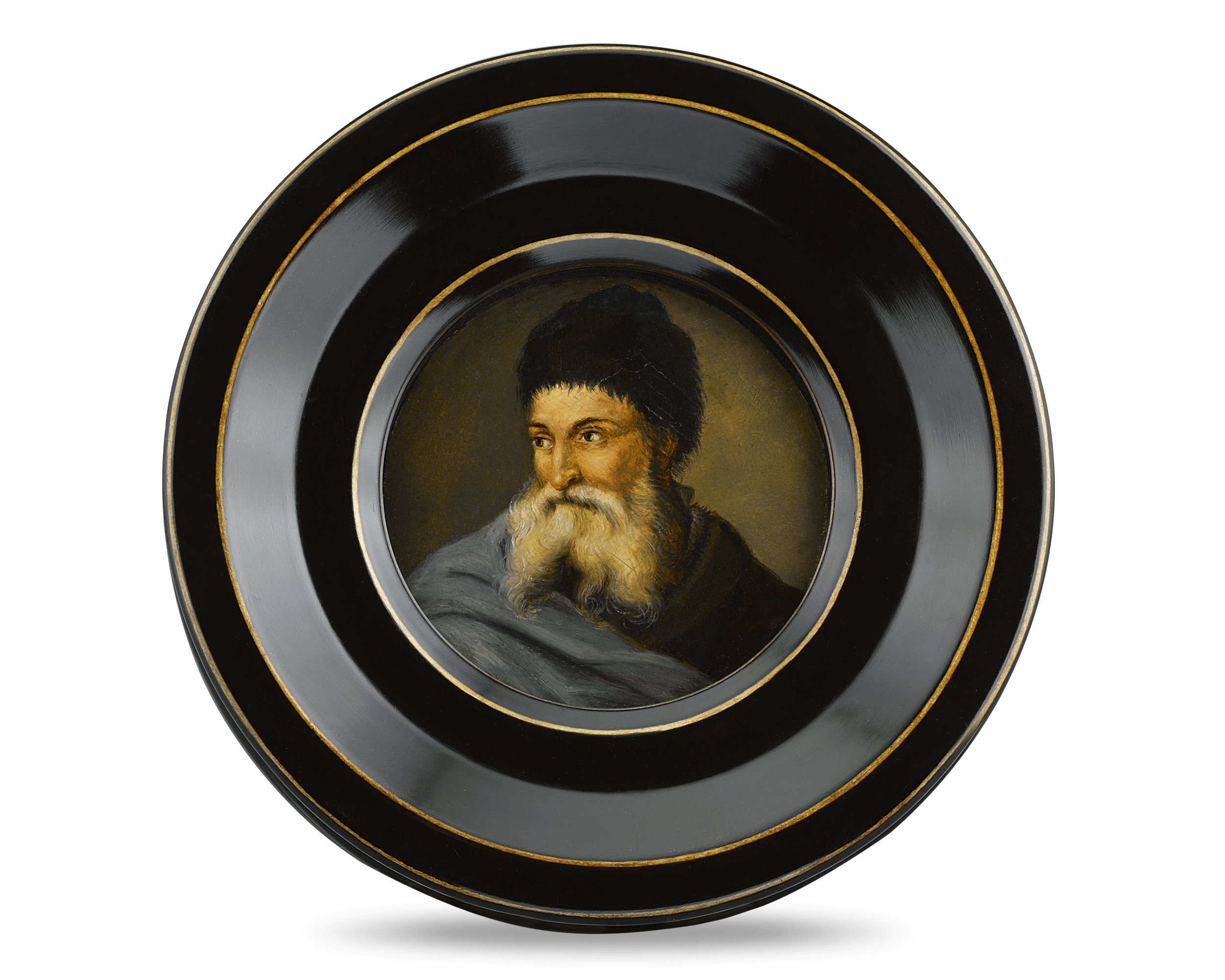German Miniature Portrait of a Bearded Man