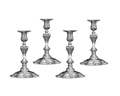 George II Silver Candlesticks by Paul de Lamerie
