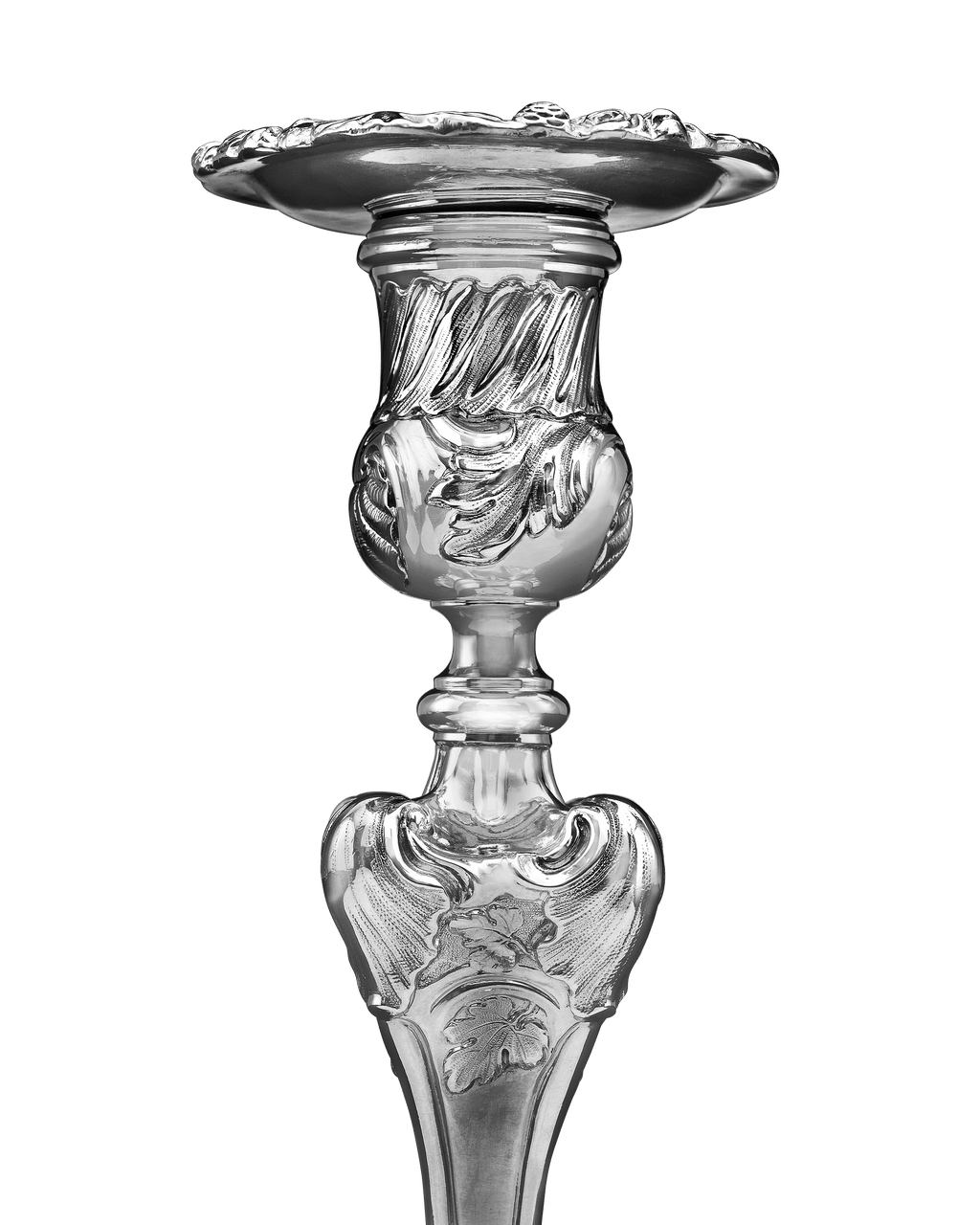 George II Silver Candlesticks by Paul de Lamerie