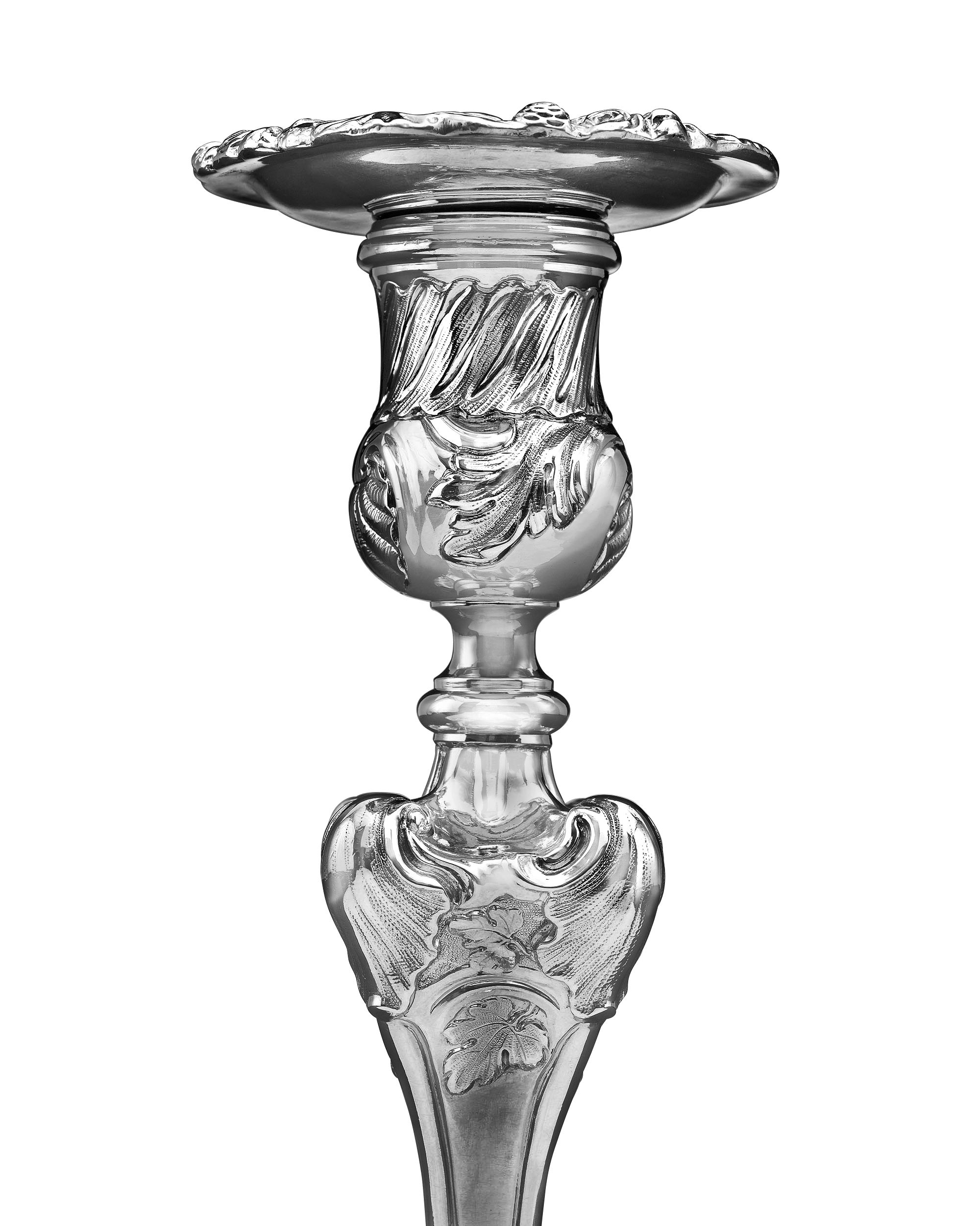 George II Silver Candlesticks by Paul de Lamerie