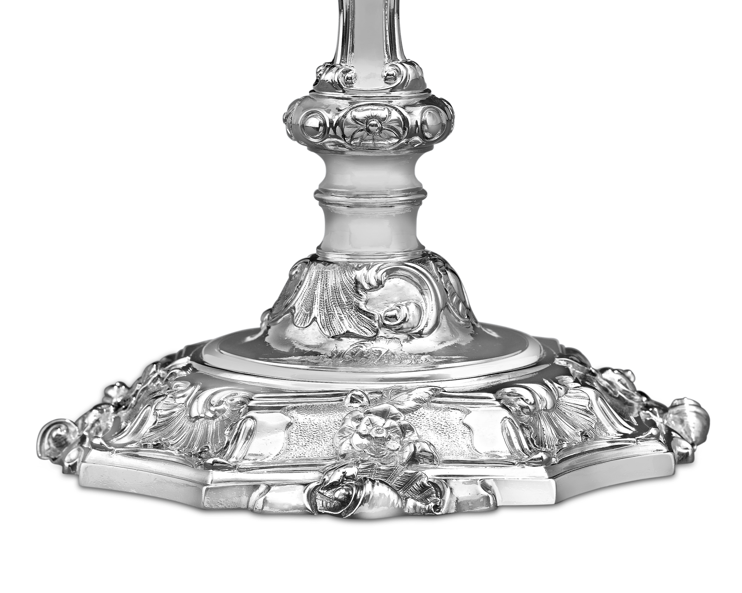 George II Silver Candlesticks by Paul de Lamerie