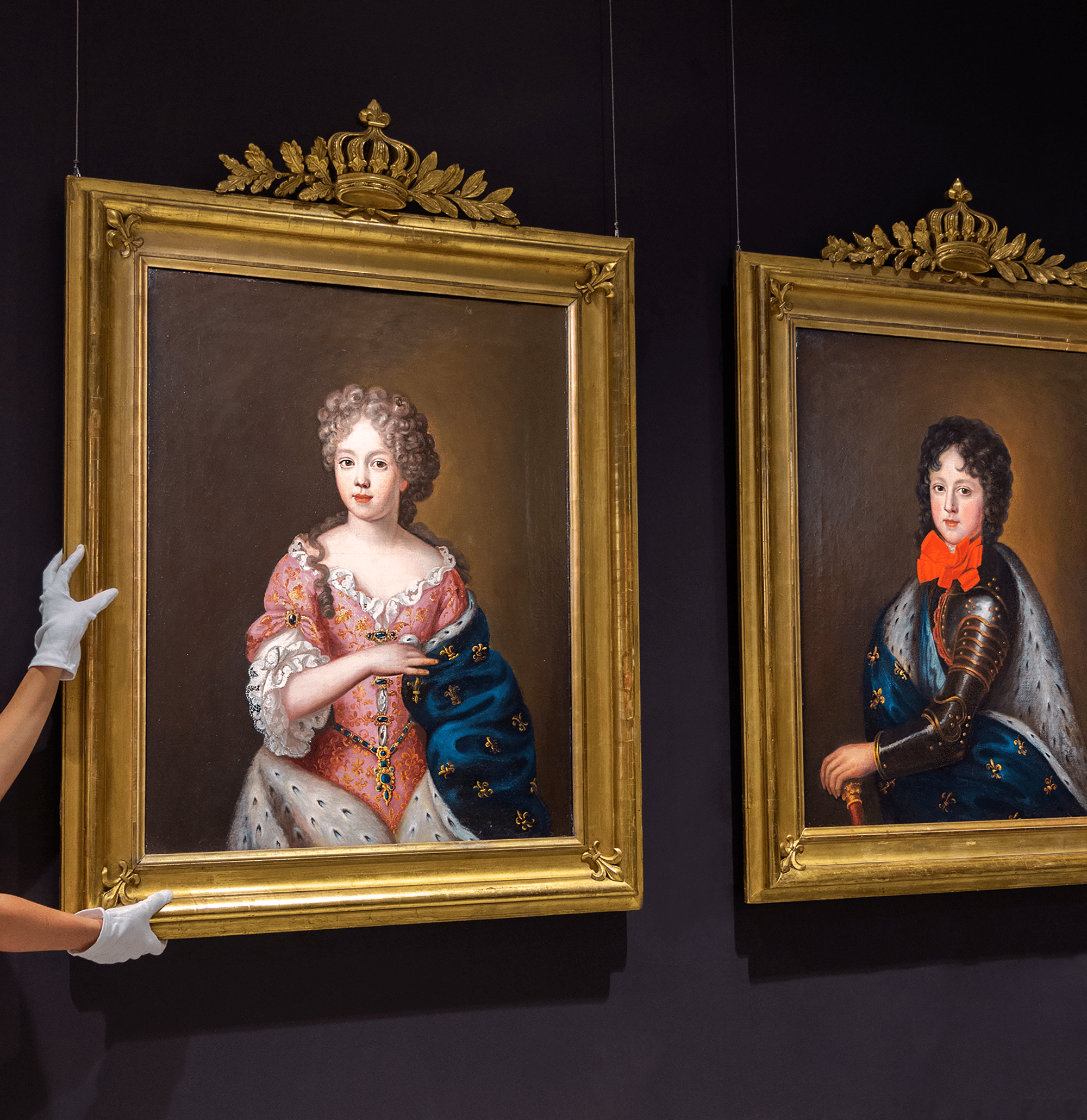 Pair of Royal Portraits of the Duke and Duchess of Burgundy