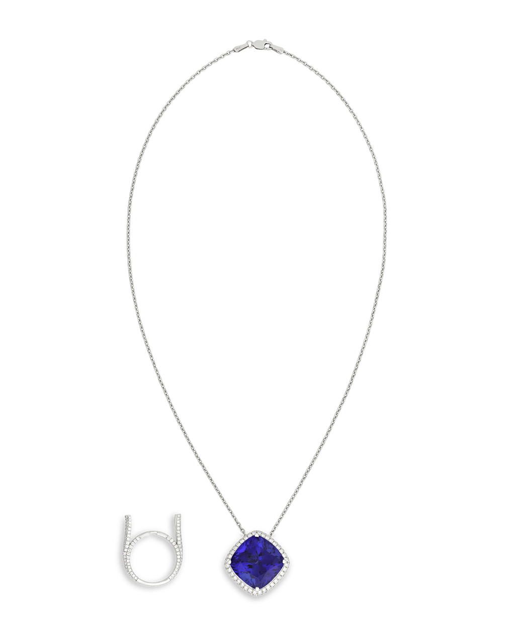 Tanzanite Convertible Pendant Ring, 22.43 Carats