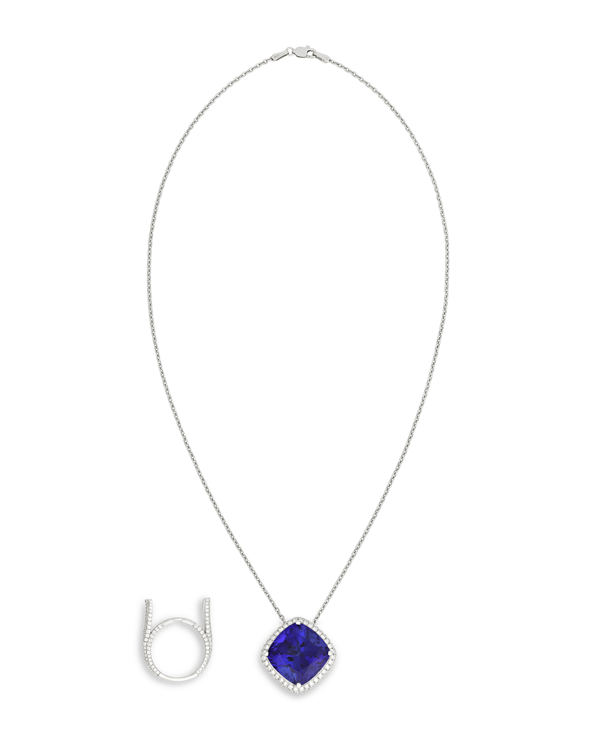 Tanzanite Convertible Pendant Ring, 22.43 Carats