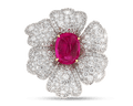 Salavetti Burma Cabochon Ruby Ring, 4.61 Carats