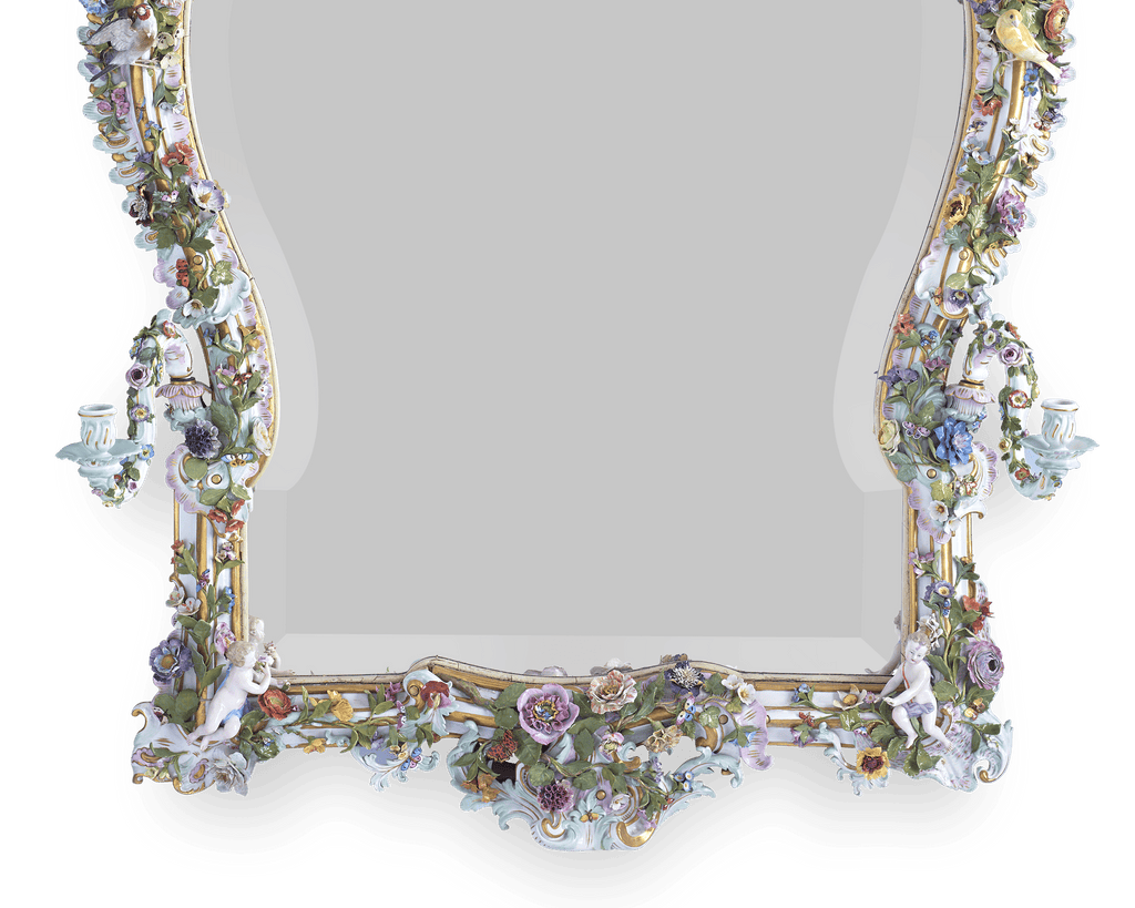 Meissen Porcelain Mirror