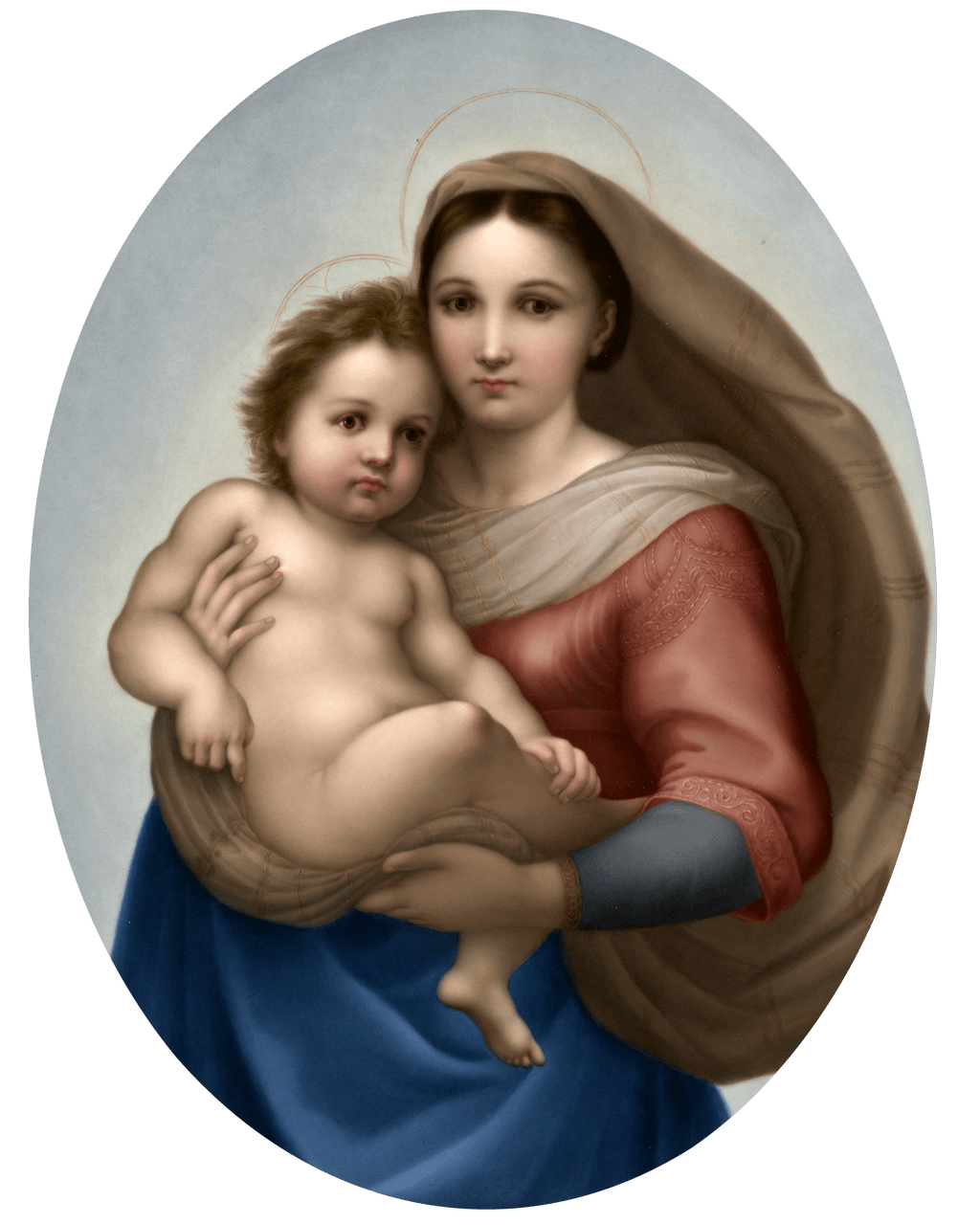 The Sistine Madonna Porcelain Plaque by KPM