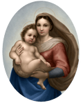 The Sistine Madonna Porcelain Plaque by KPM