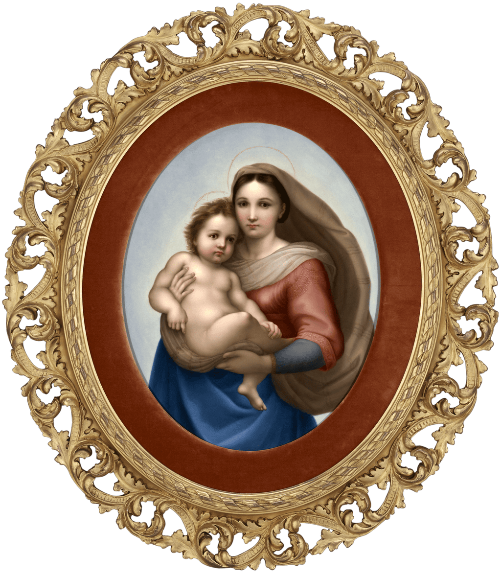 The Sistine Madonna Porcelain Plaque by KPM